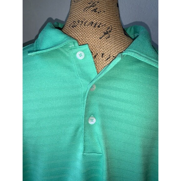 Adidas Climacool Formotion Mens XL Golf Long Sleeve Polo Shirt Lime Green Tennis - Picture 2 of 13